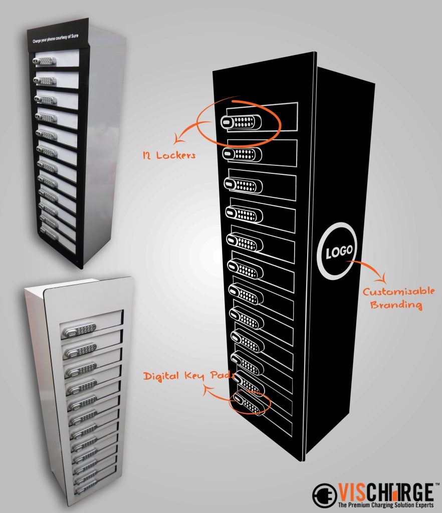 12 Locker Mobile Phone Charging Station VISCHARGE Mobile Phone
